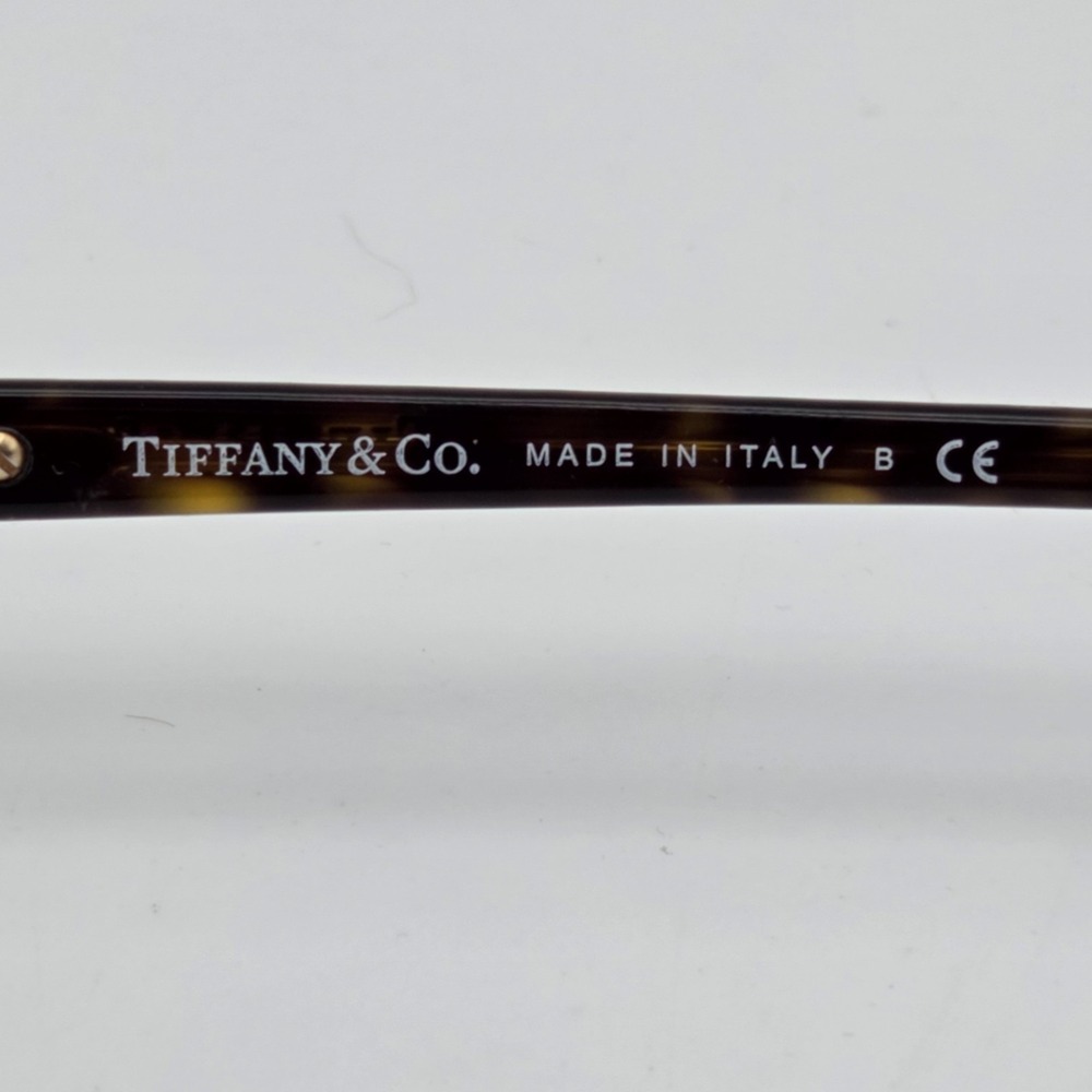Tiffany & Co Tortoiseshell Crystal Studded Keyhole Sunglasses TF4043-B Authentic - Picture 4 of 11